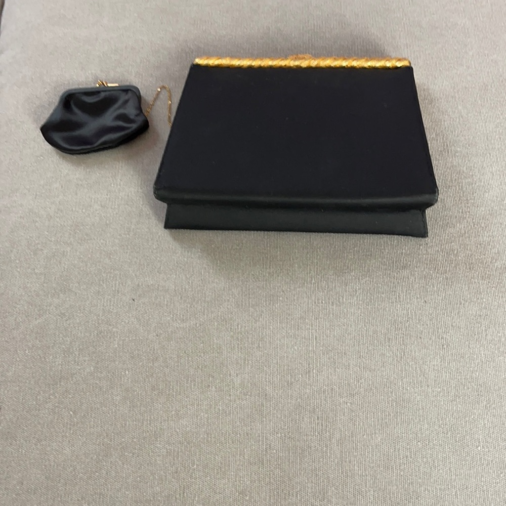 Black and gold vintage evening bag